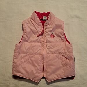 Oshkosh B'Gosh 2 tone pink zip up vest 18 months